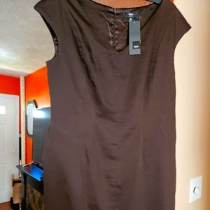Massimo size 16 chocolate brown cap sleeve sheath dress